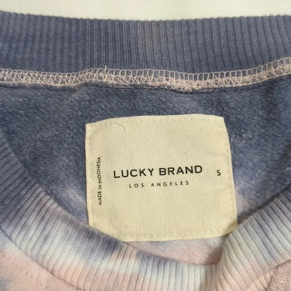 Lucky Brand Slouchy Fleece Sweatshirt, Color Soft Tie Dye Size S - Picture 14 of 15